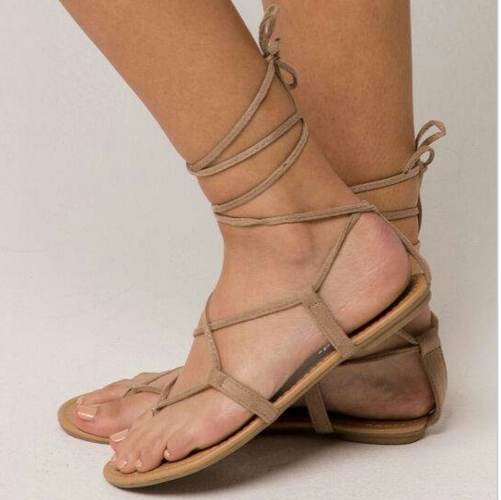 NEW Lace up Leg Wrap Women Sandals